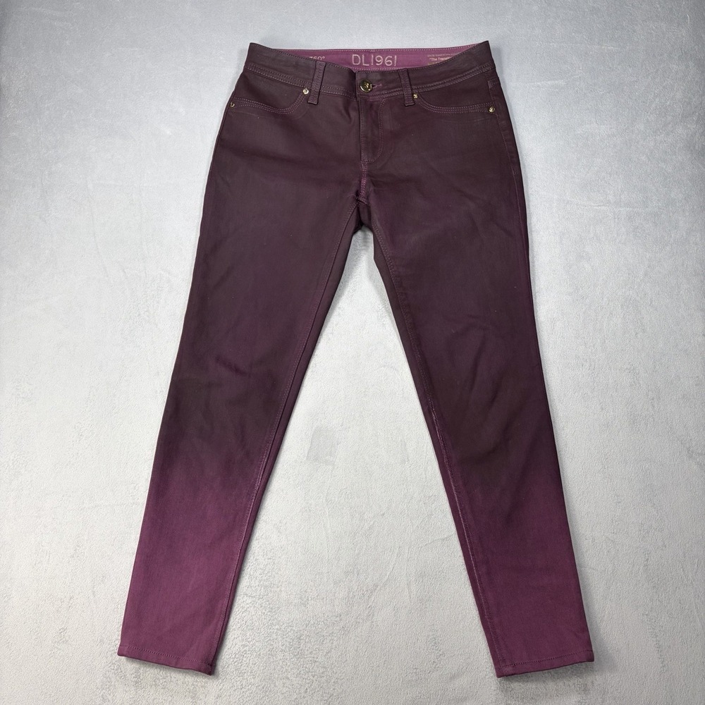 DL1961 EMMA Jeans Women's Size 28 Purple Stretch Legging 360 Comfort Mid Rise.